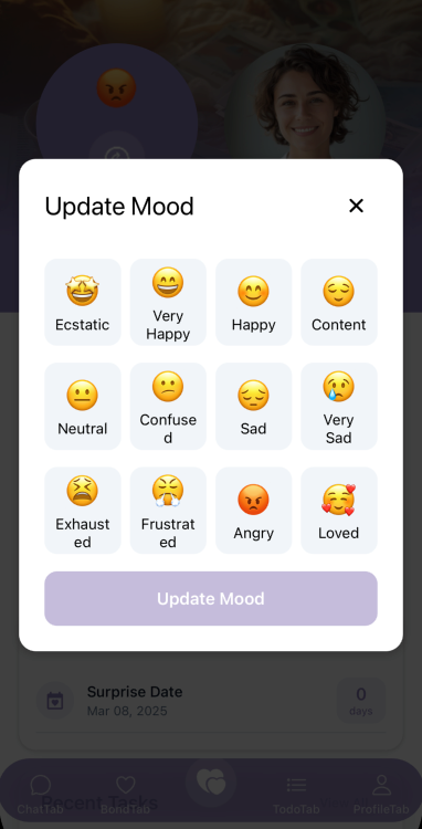 Mood Sharing Feature